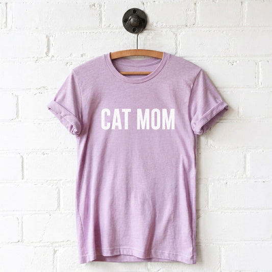 Cat Mom Bold Distressed T-Shirt